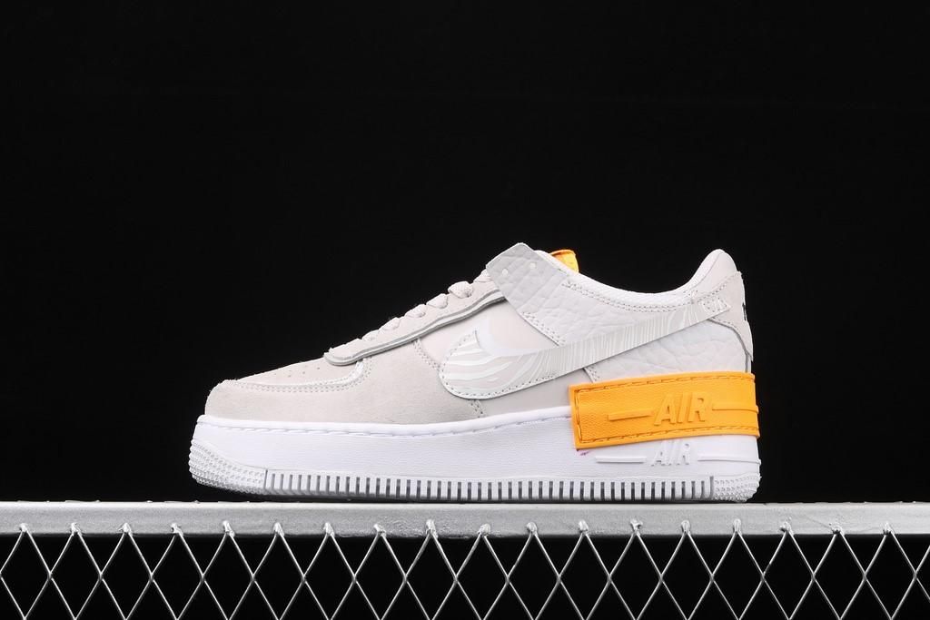 NikeWMNS Air Force 1 AF1 Low Shadow - Vast Grey/Laser Orange