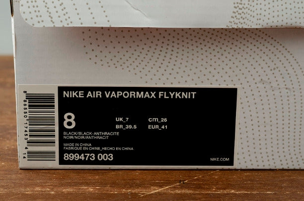 NikeLab Air Vapormax Flyknit Mens Running Shoes-Triple Black