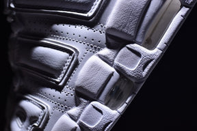 NikeAir More Uptempo Mid Basketball Shoe - Triple White