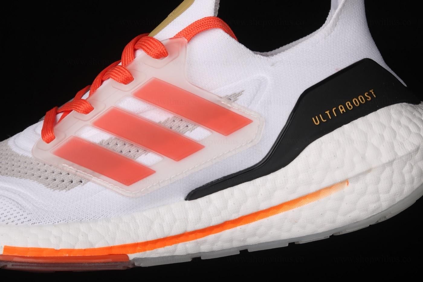 adidasMen's Ultraboost 21 - Cloud White/Orange