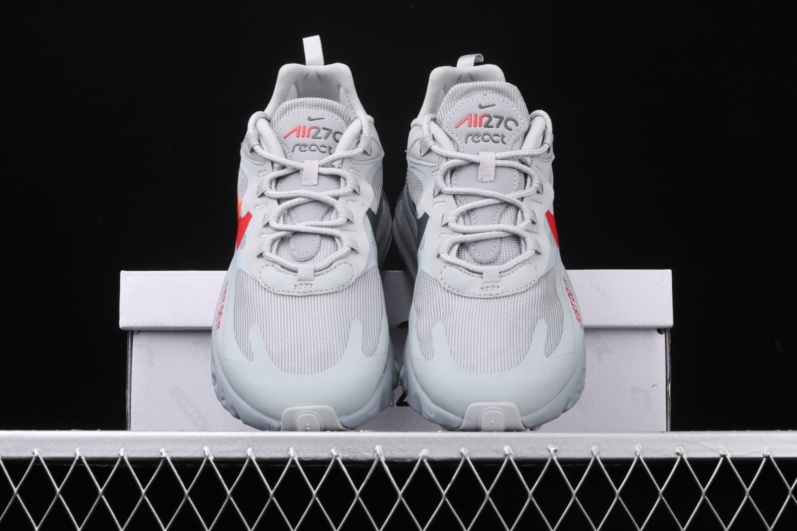 NikeMens Air Max 270 AM270 React - Just Do It Grey