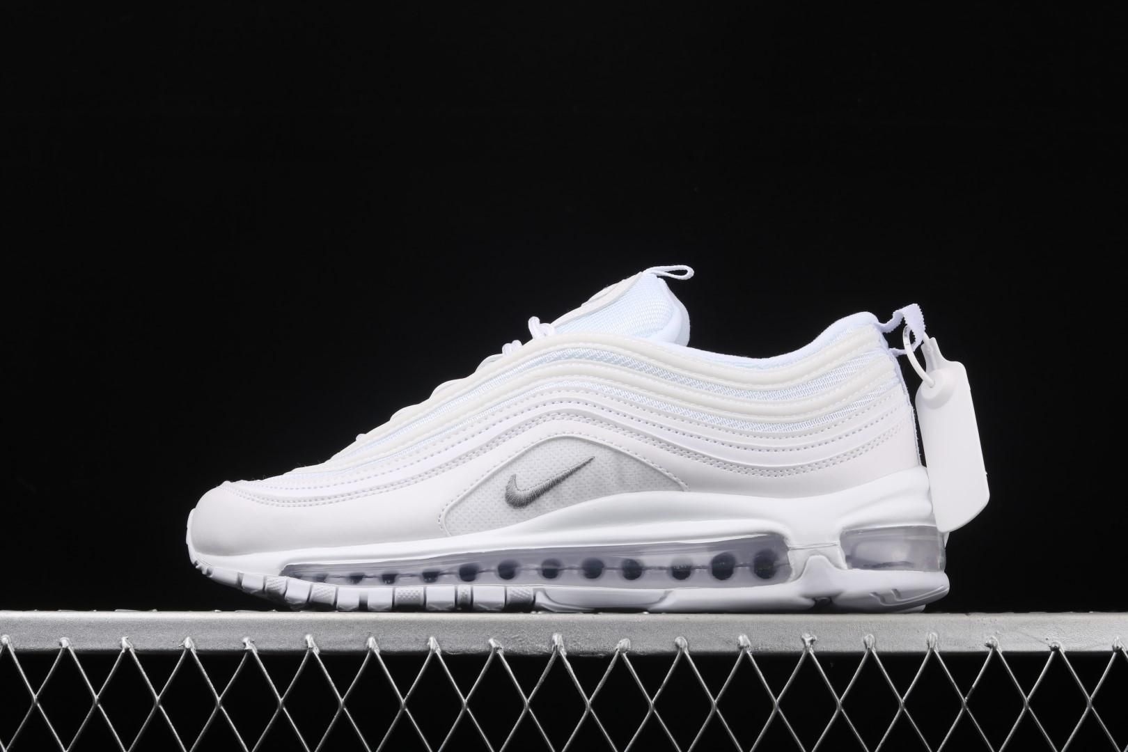 NikeMens Air Max 97 AM97 - Triple White/Wolf Grey