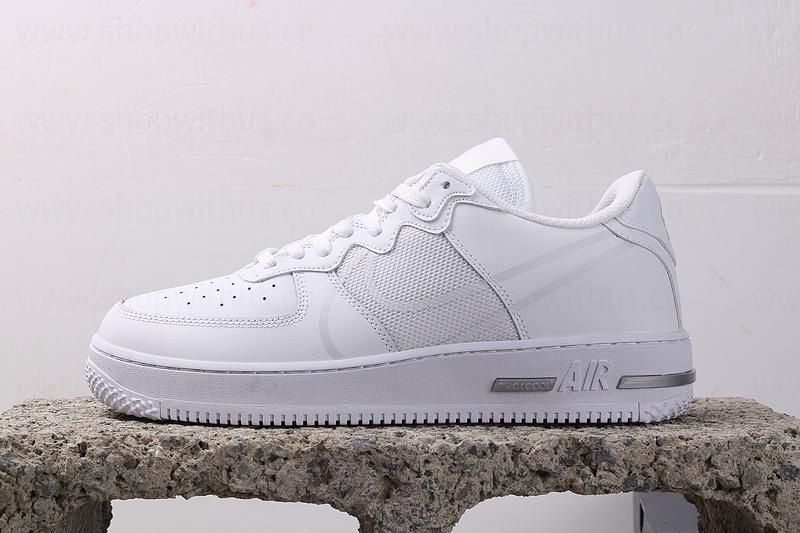 NikeAir Force 1 AF1 React - White Platinum