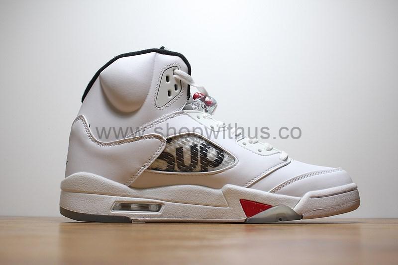 Supreme x Air Jordan 5 AJ5 Retro - White