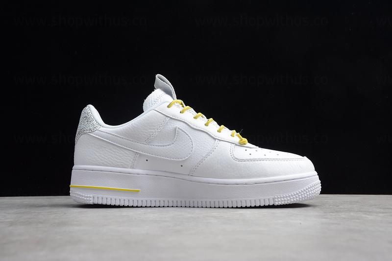 NikeAir Force 1 AF1 07 LUX - White Chrome/Yellow