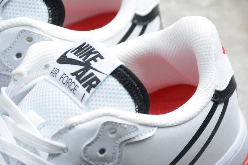 NikeAir Force 1 AF1 React - White/Black/Red