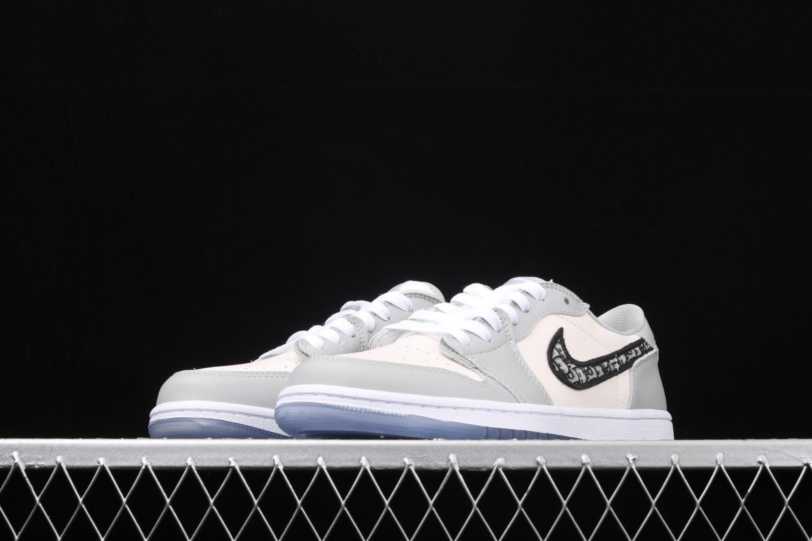 DI0R x Air Jordan 1 AJ1 Retro Low - Grey