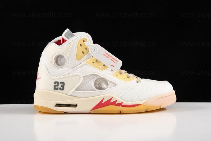 OFF-WHITE x Air Jordan 5 AJ5 Retro - Sail