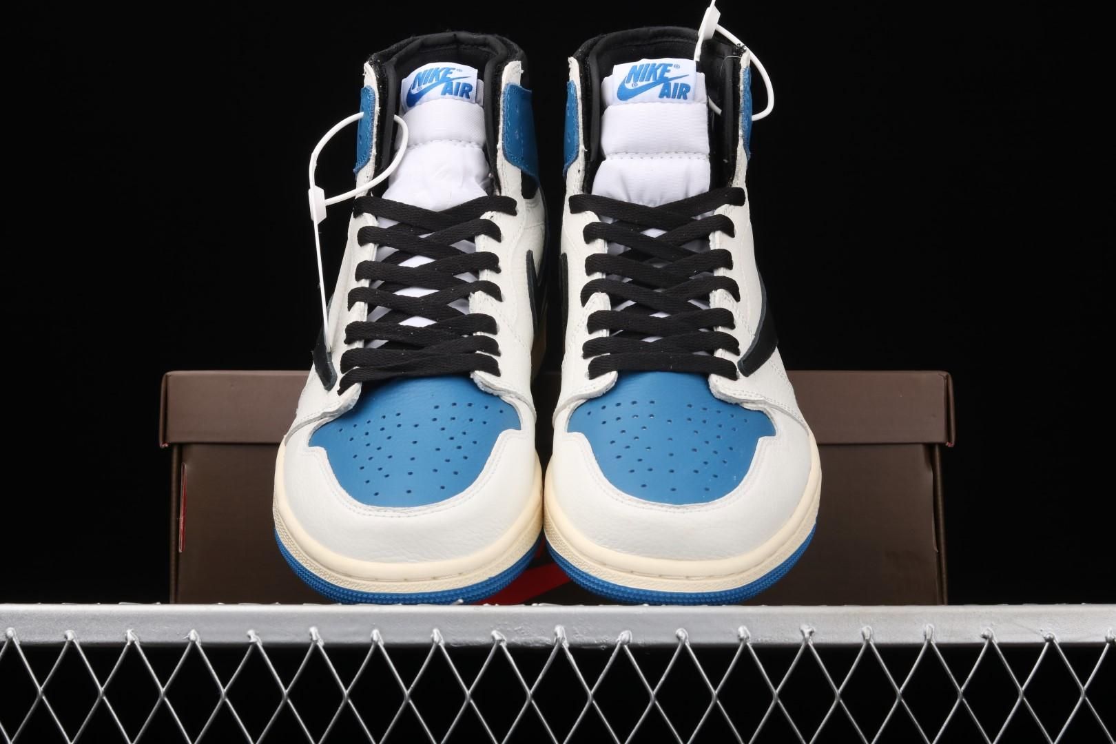 Fragment Design x Travis Scott x Air Jordan 1 Retro High - Military Blue