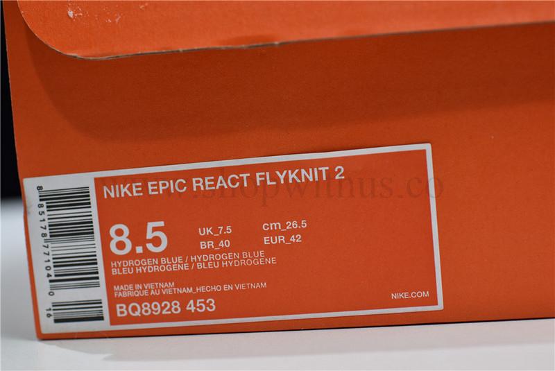 NikeMen's Epic React Flyknit 2 - Hydrogen blue/Lime blast