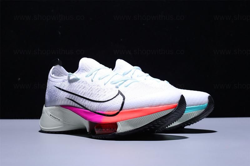 NikeRunning Air Zoom Tempo NEXT% Flyknit - White Hyper Violet