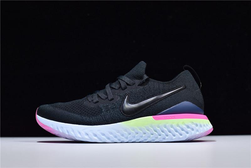 NikeMen's Epic React Flyknit 2 - Black Sapphire/Hyper Pink