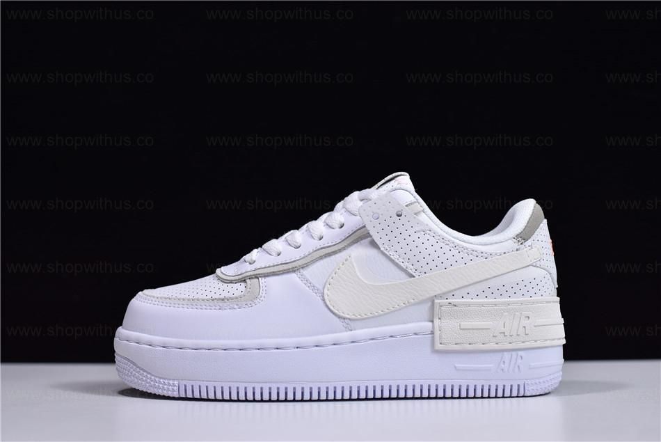 NikeAir Force 1 AF1 Shadow - White/Atomic Pink