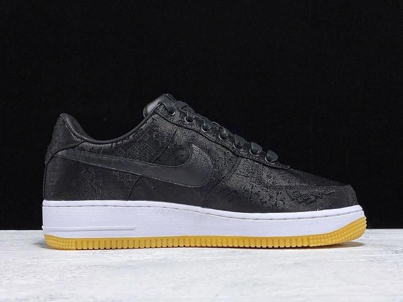 Fragment x CLOT x Air Force 1 - Black Silk