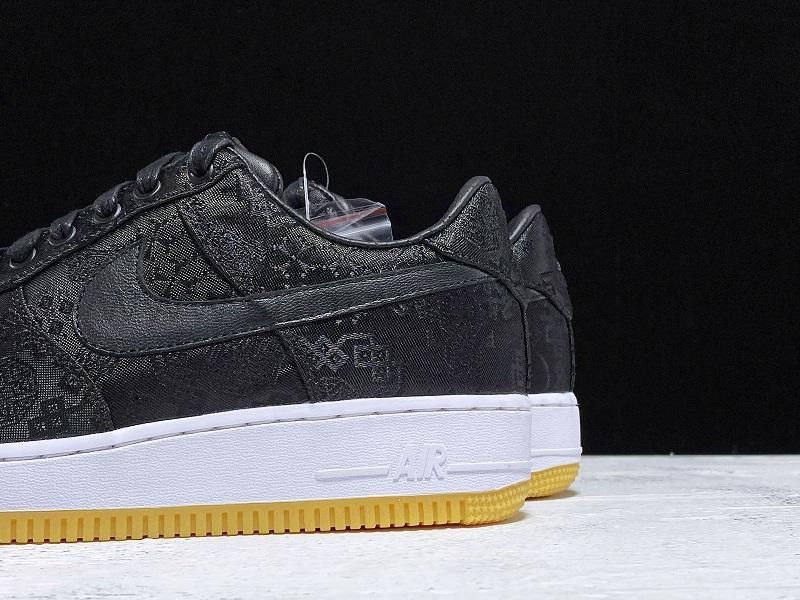 Fragment x CLOT x Air Force 1 - Black Silk