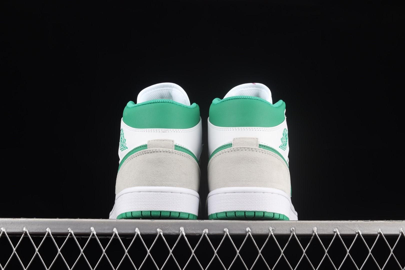 Air Jordan 1 AJ1 Mid  - Grey Pine Green