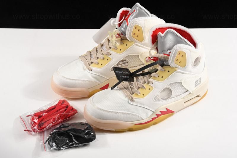 OFF-WHITE x Air Jordan 5 AJ5 Retro - Sail