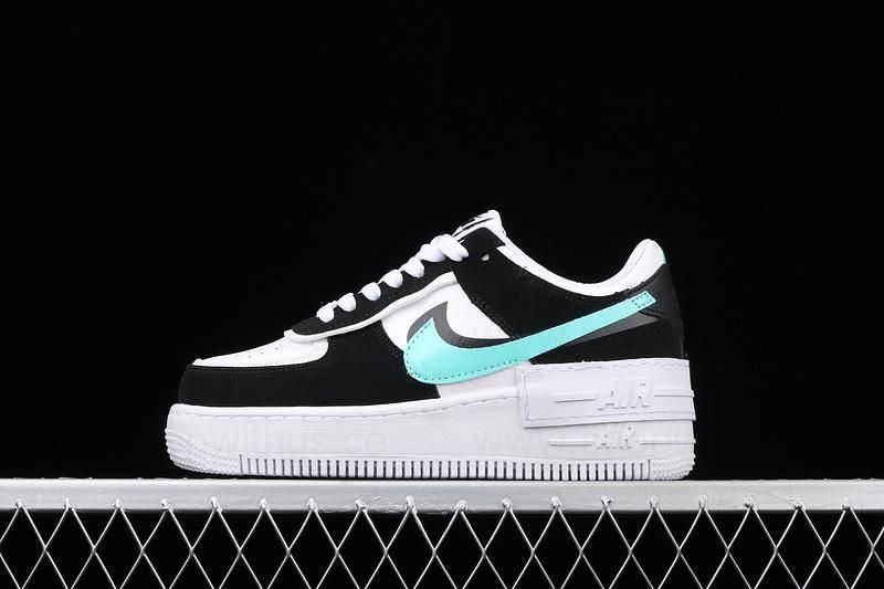 WMNS NikeAir Force 1 AF1 Shadow - White/Black Aurora