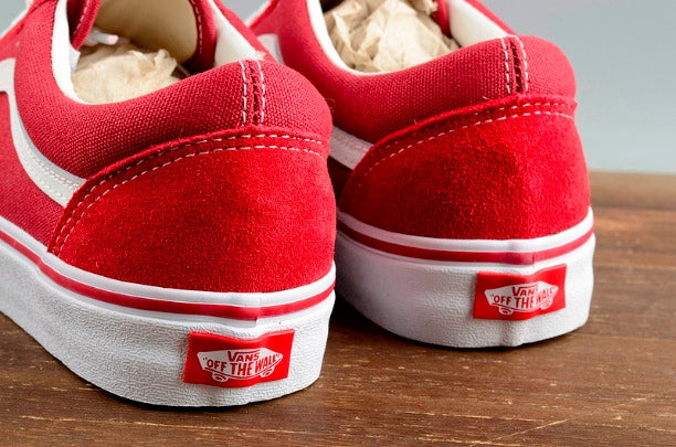 Vans Old Skool Shoes-Red