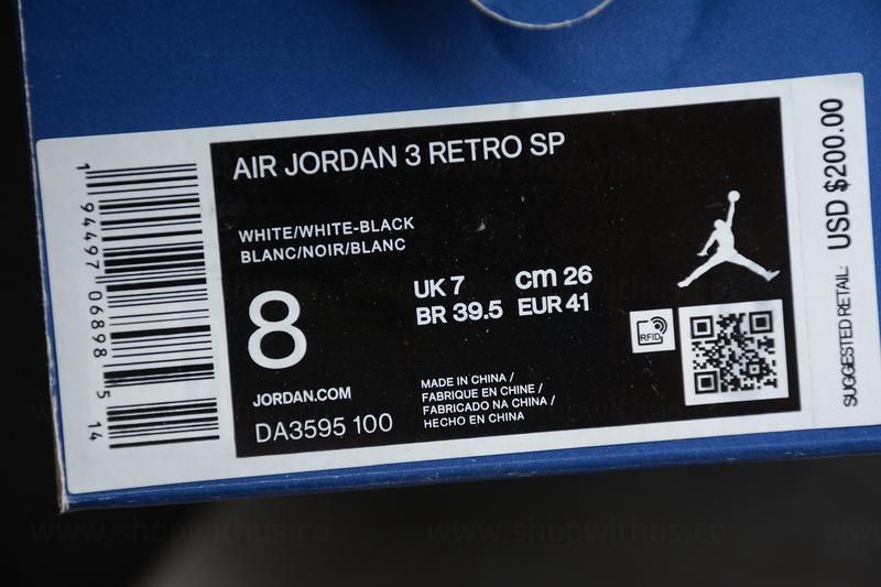 Fragment x Air Jordan 3 AJ3 Retro - White