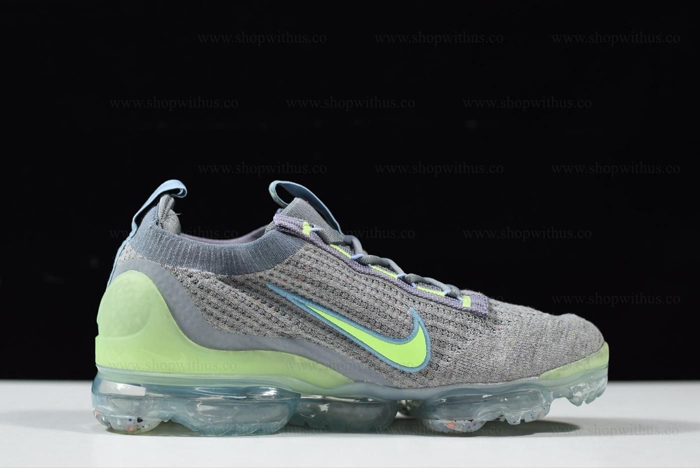 NikeAir VaporMax Flyknit 2021 - Grey/Liquid Lime