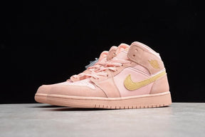 WMNS Air Jordan 1 AJ1 Mid - Coral Gold