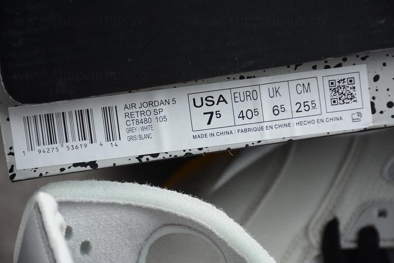 Off-White™ x Air Jordan 5 AJ5 - Grey White