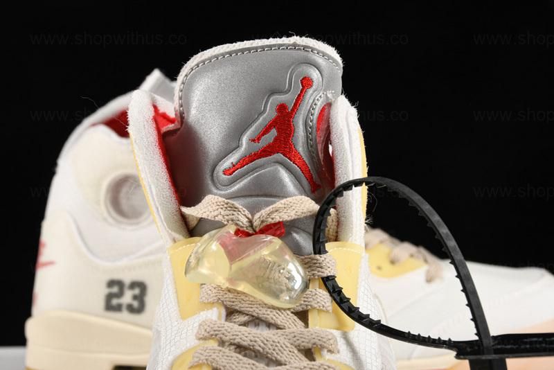 OFF-WHITE x Air Jordan 5 AJ5 Retro - Sail