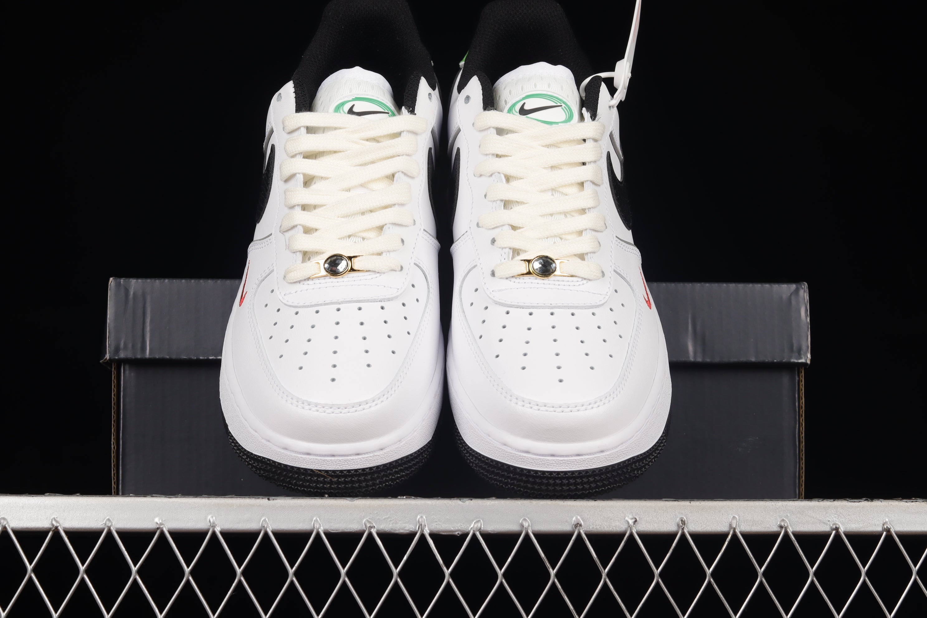 NikeMens Air Force 1  AF1 Low '07 Just Do It -White/Black